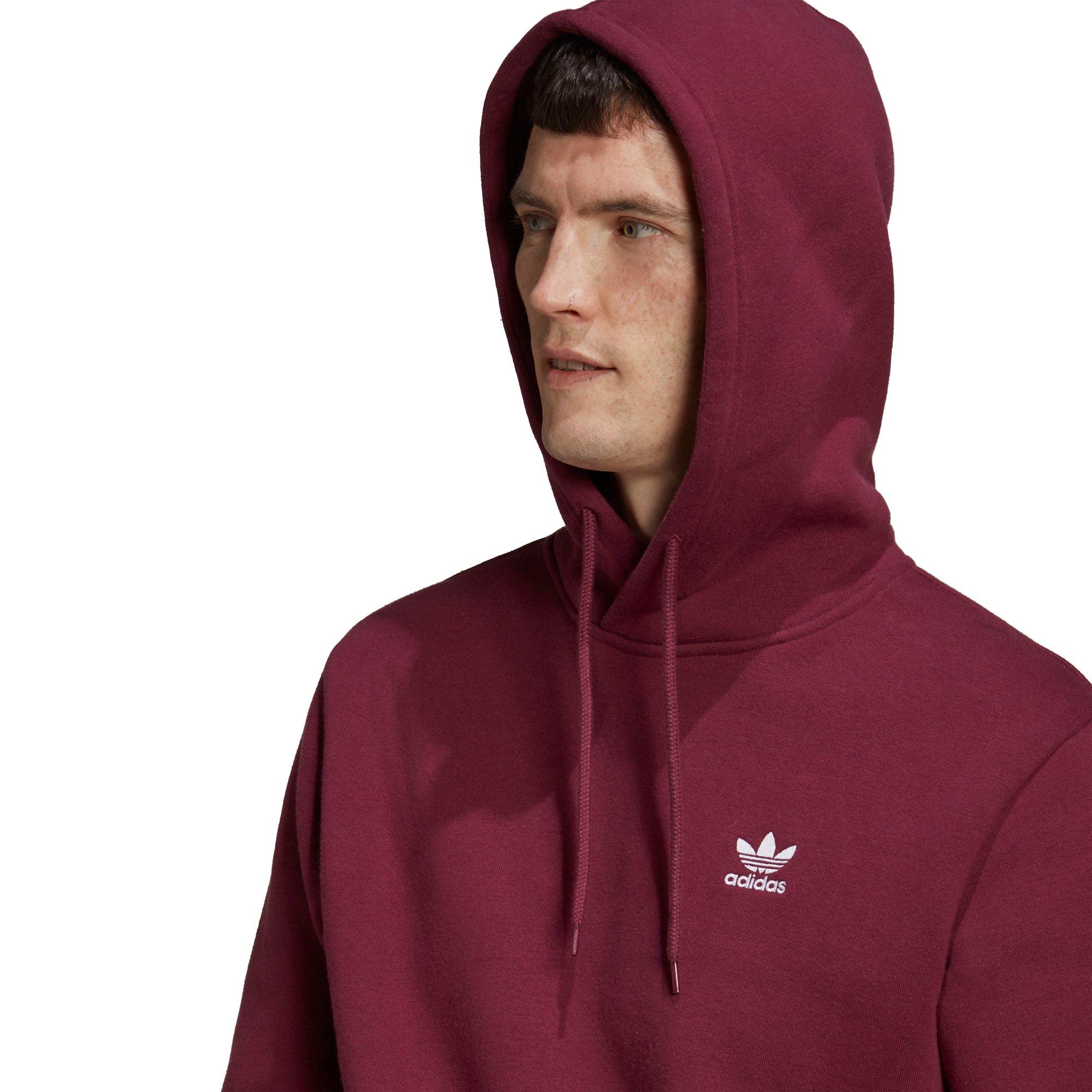 Burgundy trefoil outlet hoodie